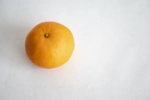 One Orange White Background — Stock Photo, Image