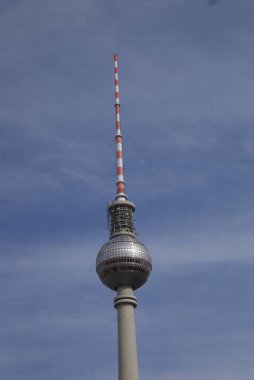 Berlin TV Tower with blue sky