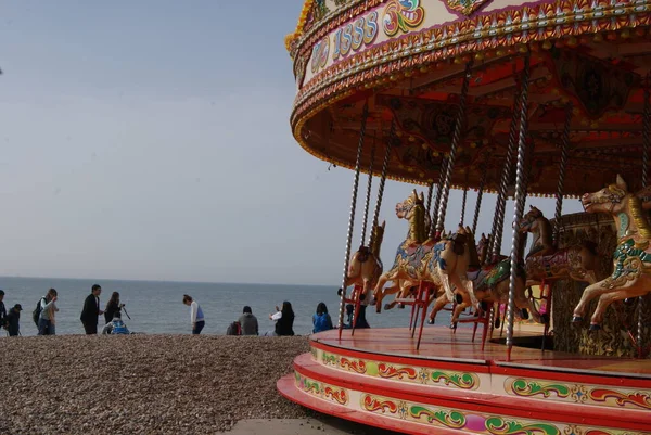 Tiovivo Brighton plajı.