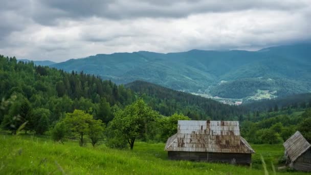 Piękny Timelapse Górski Krajobraz Panoramy Karpat Góry Makovitsa Ukraina Wspaniały — Wideo stockowe