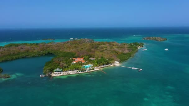 Rosario Islands Islas Del Rosario Coast Cartagena Indias Caribbean Coast — Stock videók