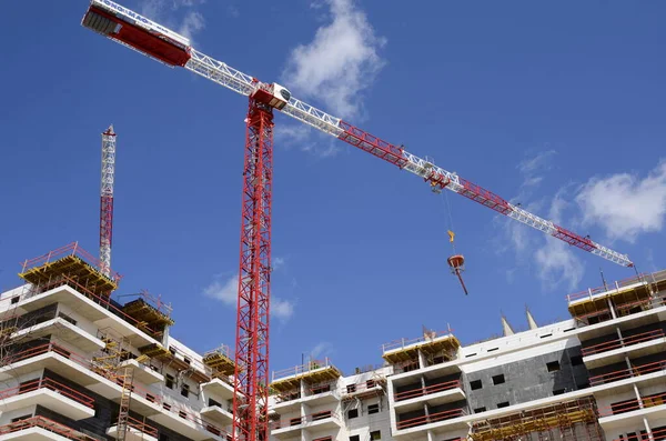 Trabajos Construcción Edificio Patio Vivienda Construcción Viviendas Una Nueva Zona — Foto de Stock