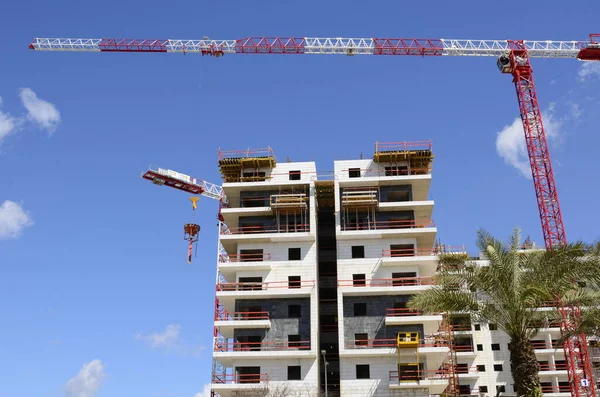 Edificio Moderno Israel Trabajos Construcción Edificio Patio Vivienda Construcción Viviendas — Foto de Stock