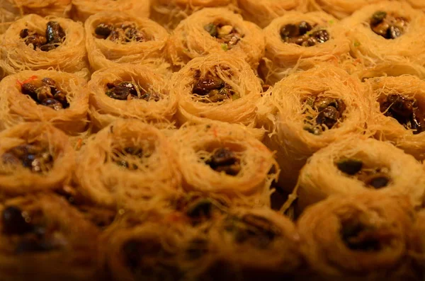 Baklava Dessert Arabe Moyen Orient Cuit Avec Sucre Sirop Miel — Photo