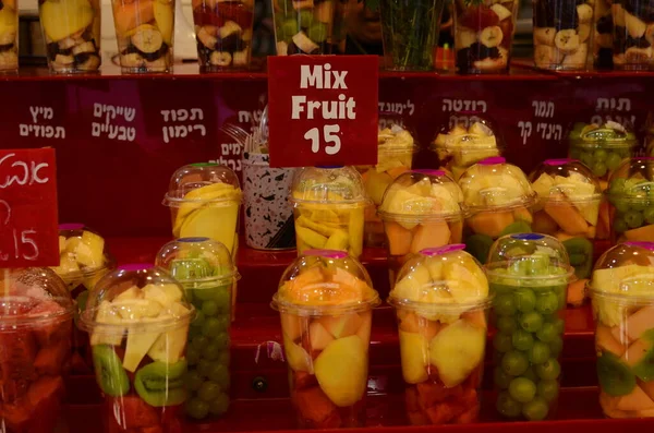 Israel Tel Aviv July 2022 Beautiful Bright Showcase Carmel Market — Fotografia de Stock