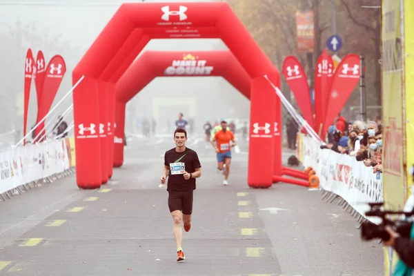 Bucharest Roménia Outubro 2021 Atletas Competem Corrida Maratona Bucareste Fotografias De Stock Royalty-Free