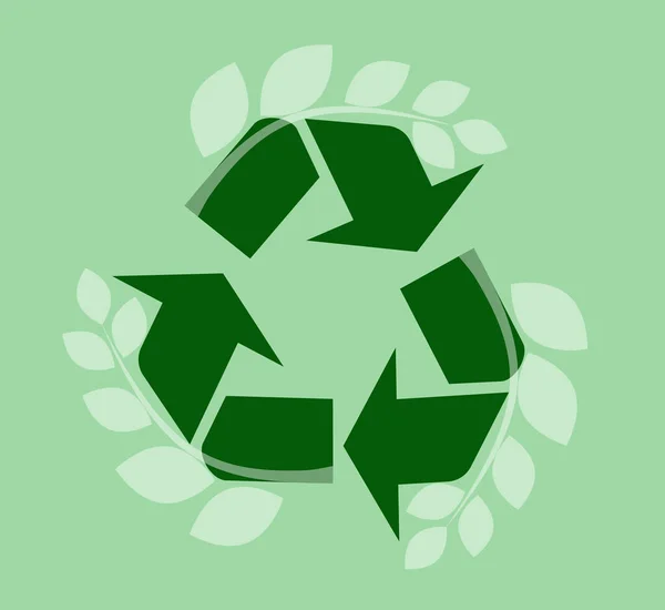 Reciclar Símbolo Ordenar Logo Medio Ambiente — Vector de stock