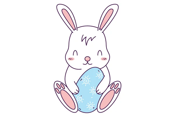 Mignon Lapins Pâques Pâques Jour Lapin Clipart — Image vectorielle