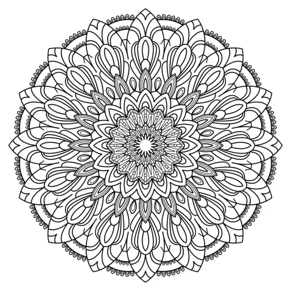 Oriental Mandala Drawing Vector Illustration — ストックベクタ