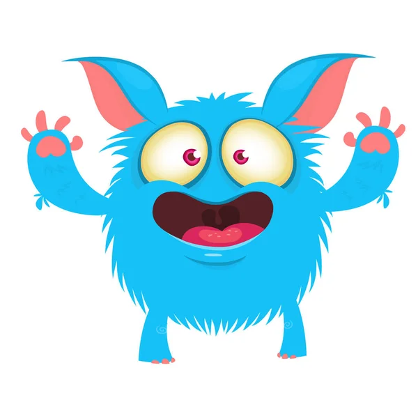 Cute Cartoon Monster Vector Funny Monster Character Sticker — Stock Vector