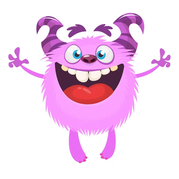 Personagem Monstro Desenho Animado Bonito Ilustração Vector Halloween —  Vetores de Stock