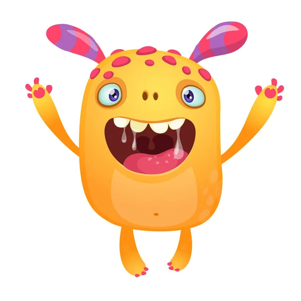 Happy Cartoon Monster Vector Character — Stock Vector