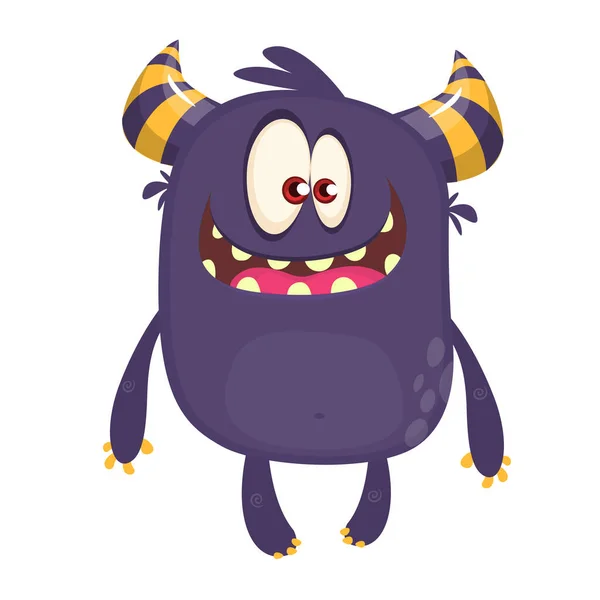 Monstro Dos Desenhos Animados Bonito Personagem Troll Vetorial Gremlin Design — Vetor de Stock