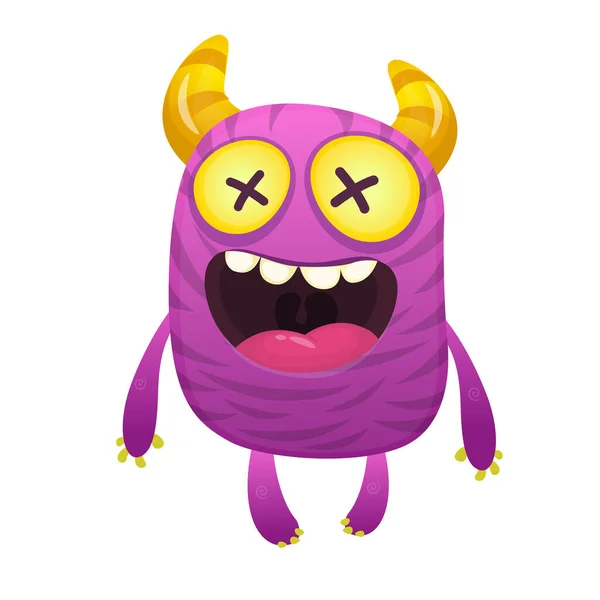 Dumme Zeichentrick Gruselmonster Illustration Monster Design Halloween — Stockvektor