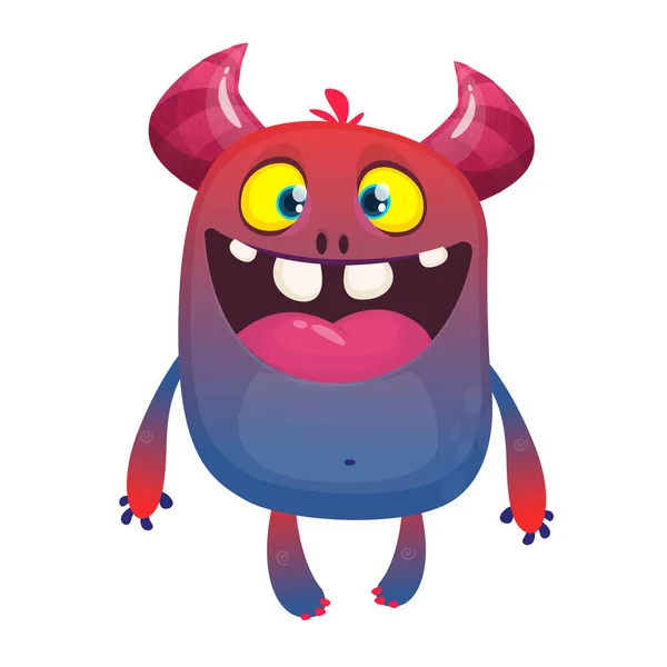 Cool Kleurrijke Cartoon Monster Karakter Ontwerp Voor Drukwerk Verpakking — Stockvector