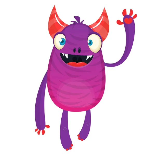 Grappige Cartoon Monster Illustratie — Stockvector