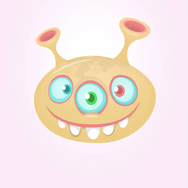 Cartoon You Eyed Monster Illustration — Stockový vektor