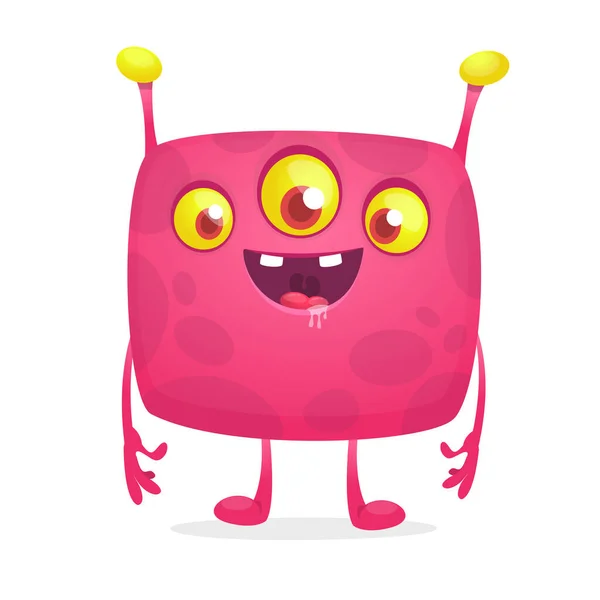 Cartoon You Eyed Alien Illustration — Stockový vektor