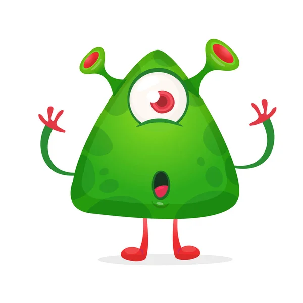 Um Desenho Animado Bonito Alienígena Verde Ou Monstro Personagem Royalty  Free SVG, Cliparts, Vetores, e Ilustrações Stock. Image 64034974