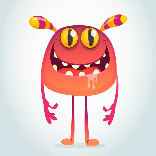 Funny Cartoon Monster Character Vector Alien Character Illustrated — Stock Vector