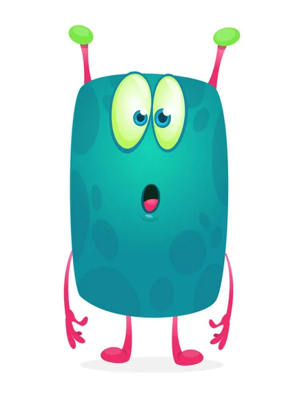 Cartoon Surprised Alien Illustration — Stock Vector