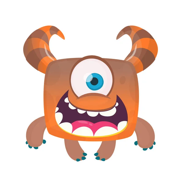 Grappige Cycloop Monster Illustratie Vectorontwerp Voor Halloween — Stockvector