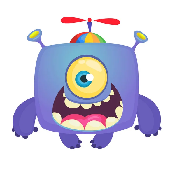 Lustige Zyklopen Monster Illustration Vektordesign Für Halloween — Stockvektor