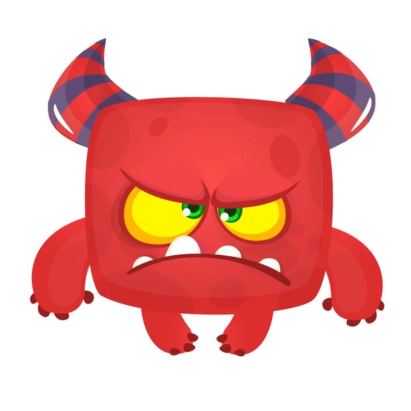 Αστεία Γκρινιάρα Απεικόνιση Του Διαβόλου Απόκριες Τέρας Σχεδιασμός Χαρακτήρα — Διανυσματικό Αρχείο