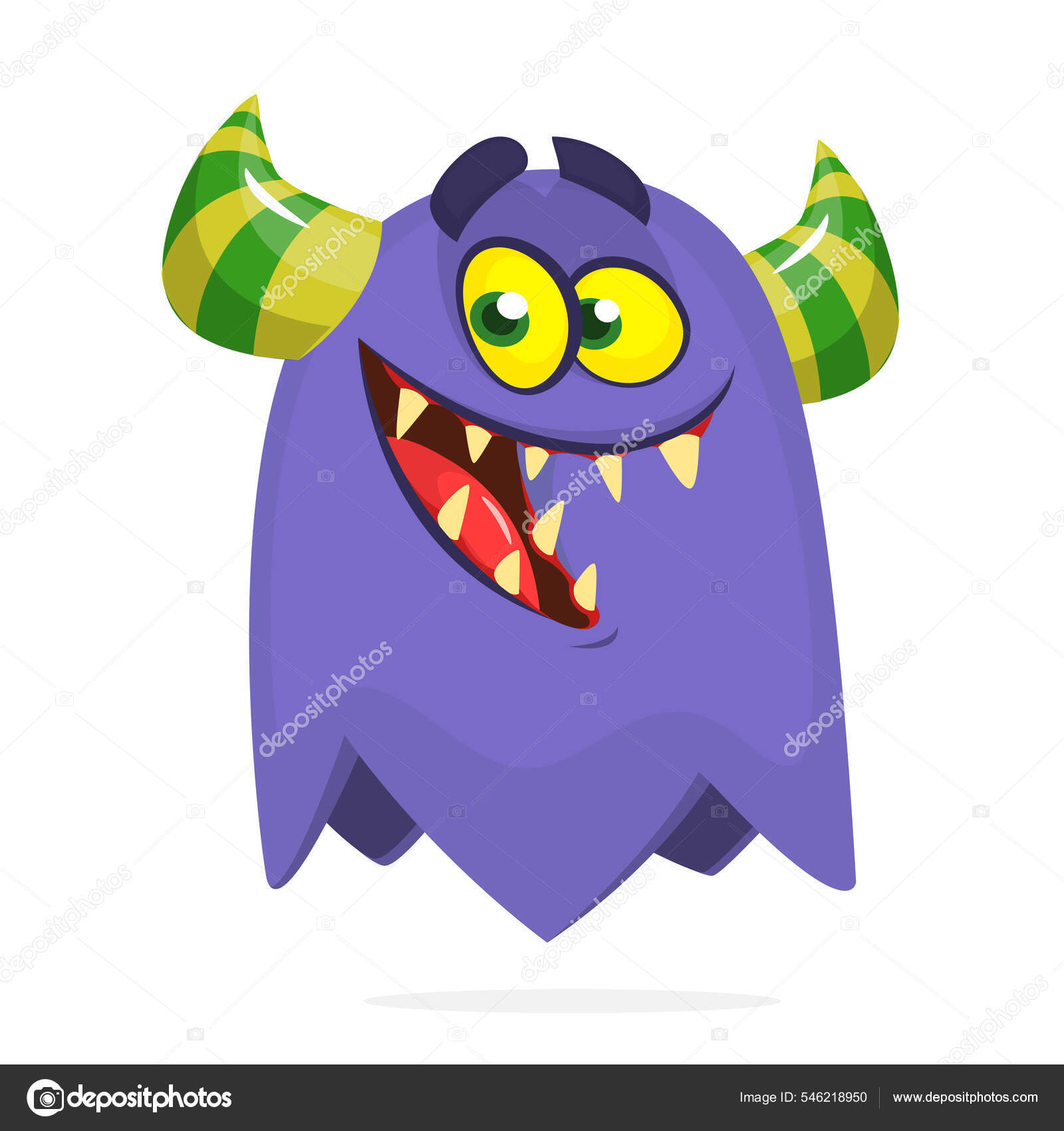 Elemento De Monstro Pequeno Alienígena Roxo Bonito Dos Desenhos