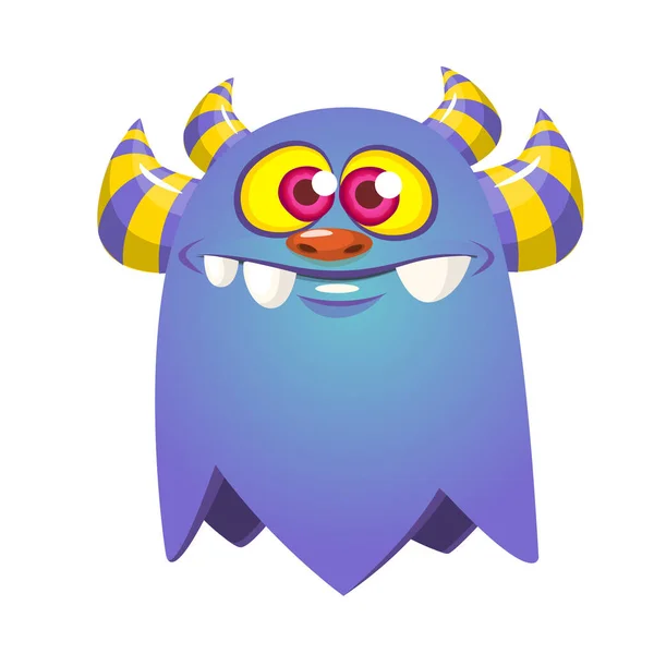 Kreskówkowy Szczęśliwy Potwór Halloween Ilustracja Podekscytowany Potwór Wecto — Wektor stockowy