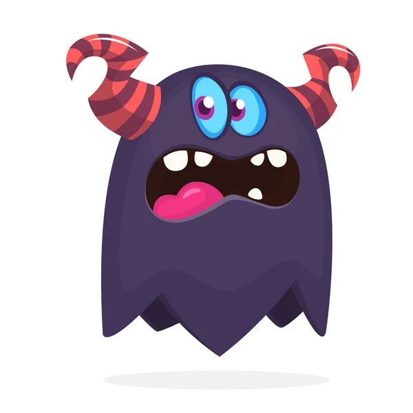 Dessin Animé Monstre Colère Halloween Illustration Monstre Effrayant — Image vectorielle