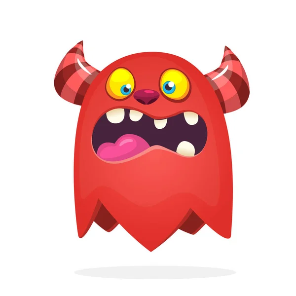 Tekenfilm Boos Monster Halloween Illustratie Van Eng Monster — Stockvector