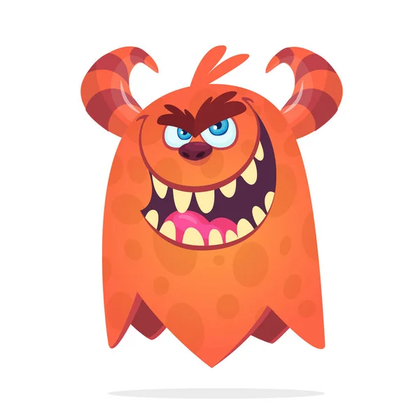 Tecknad Arg Monster Halloween Illustration Skrämmande Monster — Stock vektor