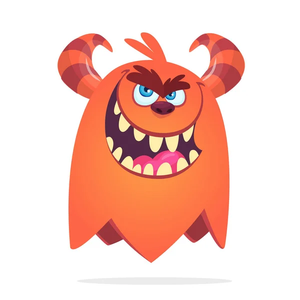 Cartoon Angry Monster Halloween Illustration Scary Monster — Stock Vector