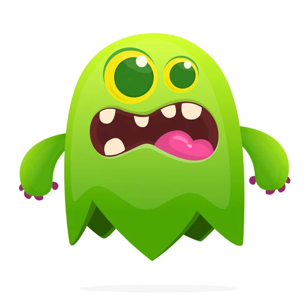 Karikatur Wütendes Monster Halloween Illustration Von Gruseligen Monster — Stockvektor