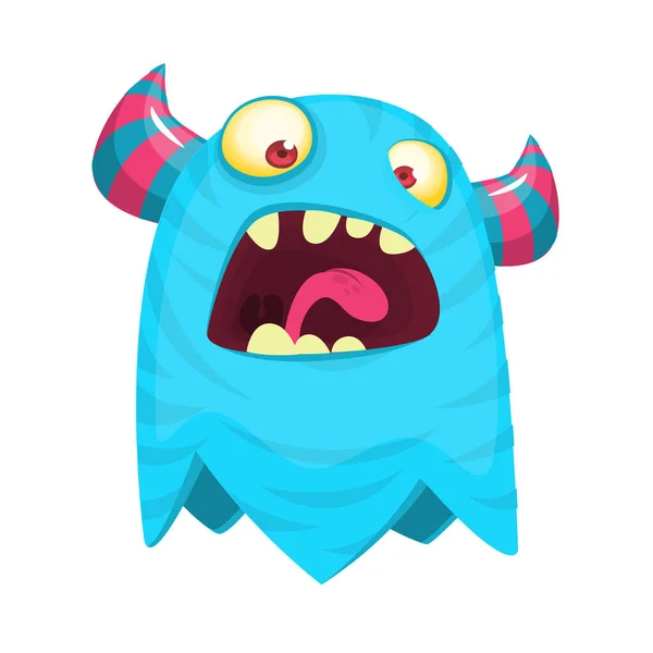 Tecknad Arg Monster Halloween Illustration Skrämmande Monster — Stock vektor
