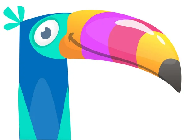 Lustiger Tukan Cartoon Vektorvogel Illustration — Stockvektor