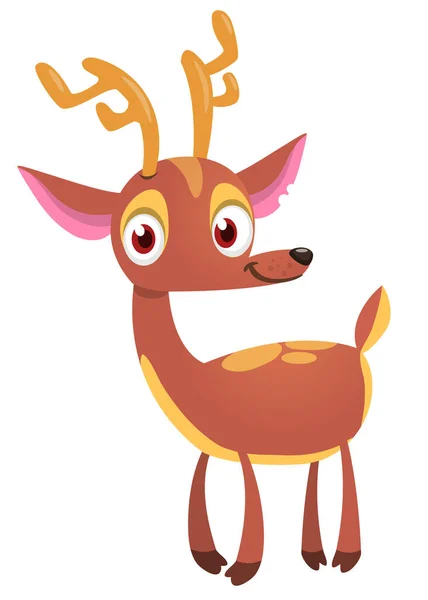 漫画の鹿のキャラクターイラスト ベクトル設計分離 — ストックベクタ