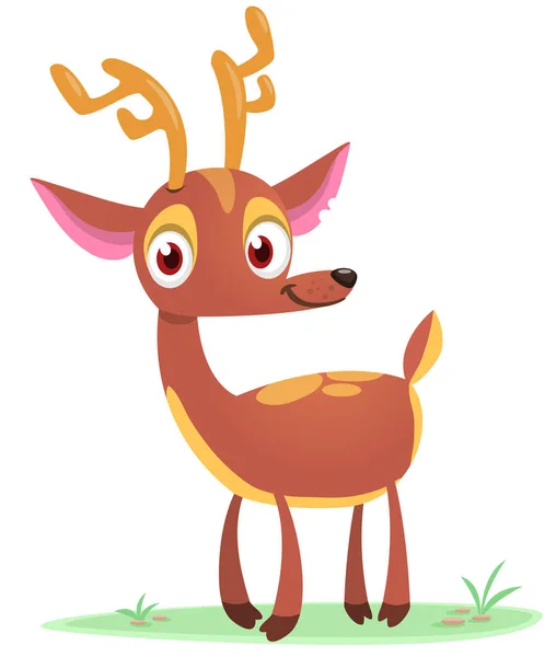 漫画の鹿のキャラクターイラスト ベクトル設計分離 — ストックベクタ