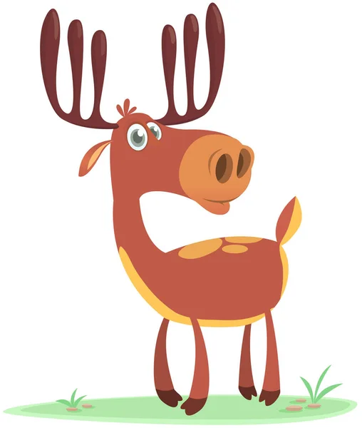 Cartoon Deer Character Illustration Vector Design Isolated — Stok Vektör