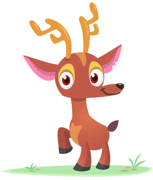 Cartoon Deer Character Illustration Vector Design Isolated —  Vetores de Stock