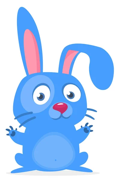 Happy Cute Bunny Cartoon Vector Rabbit Illustration Isolate — Stock Vector