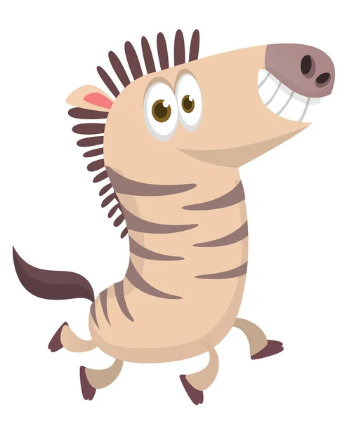 Cartoon Illustration Zebra Vector Character Illustration Children Book — Image vectorielle