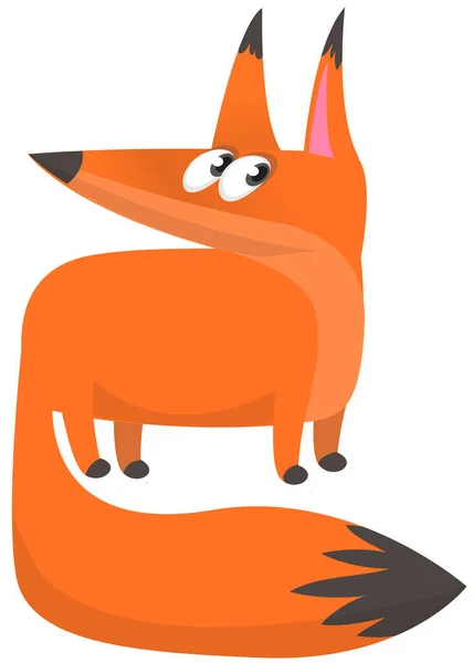 可爱的卡通狐狸字符 矢量图 — 图库矢量图片