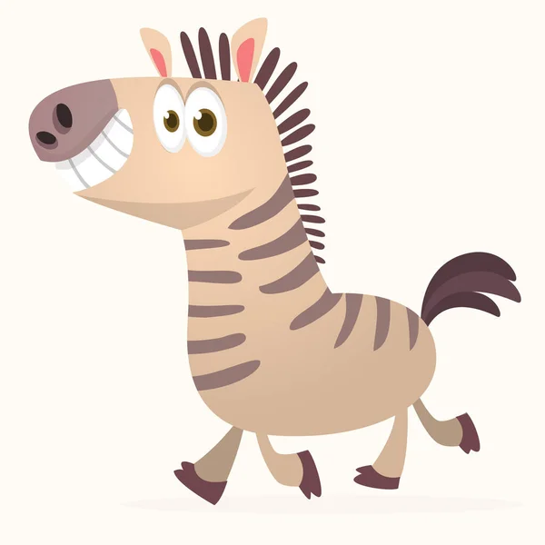 Cartoon Illustration Zebra Vector Character Illustration Children Book — Image vectorielle