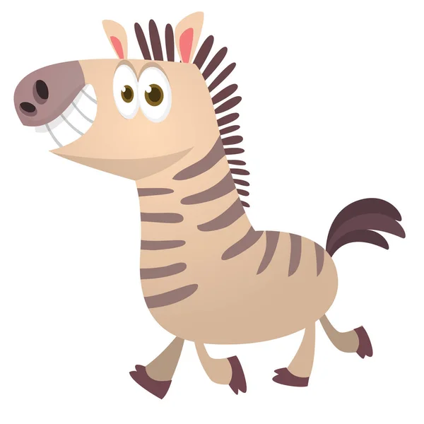 Cartoon Illustration Zebra Vector Character Illustration Children Book — Image vectorielle