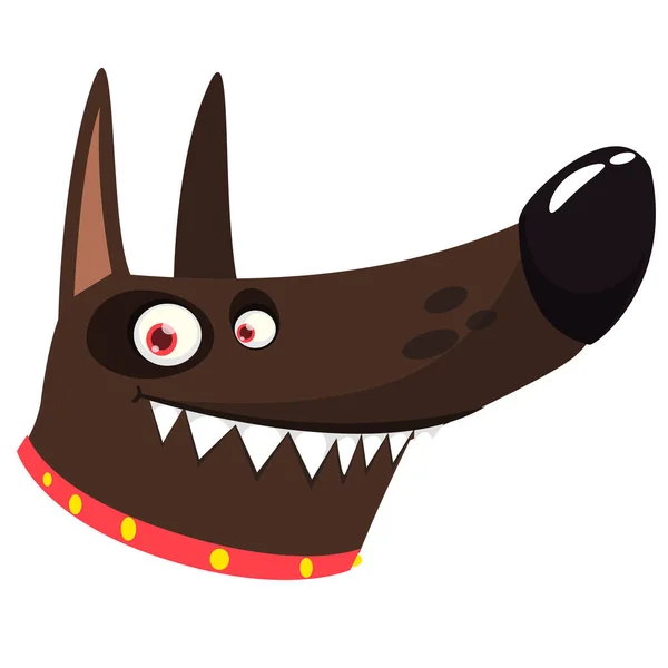 Cartoon Security Guard Dog Vector Illustration Isolated — ストックベクタ