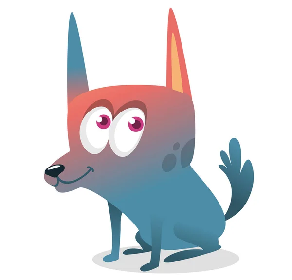 Cartoon Funny Dog Chihuahua Vector Illustration Isolated —  Vetores de Stock