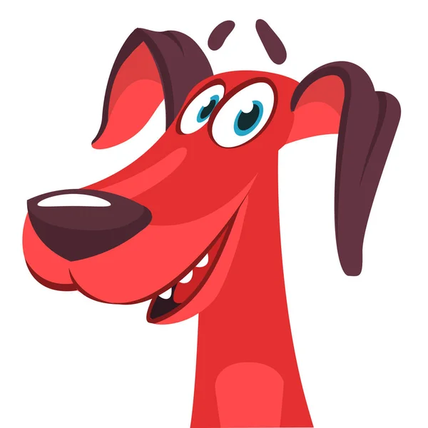 Cartoon Vector Illustration Cute Purebred Dachshund Dog Running His Tail — ストックベクタ