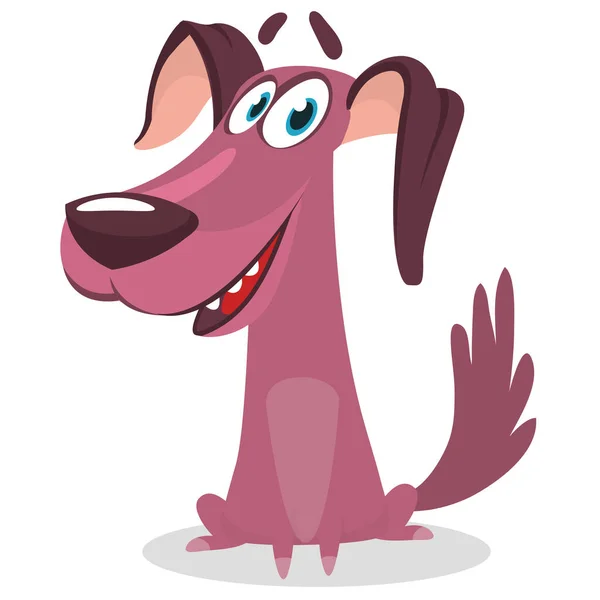Cartoon Funny Dog Vector Illustration Isolated — Stock Vector